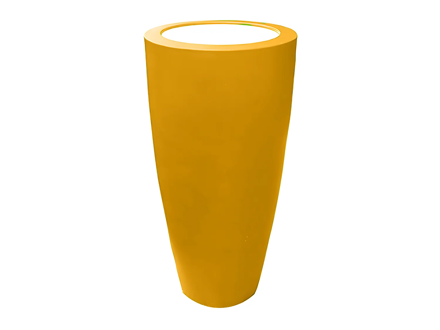 Pot Conique 3 En 1 Pot De Fleurs-mange Debout-seau à Champagne Dessus Polyéthylène Blanc