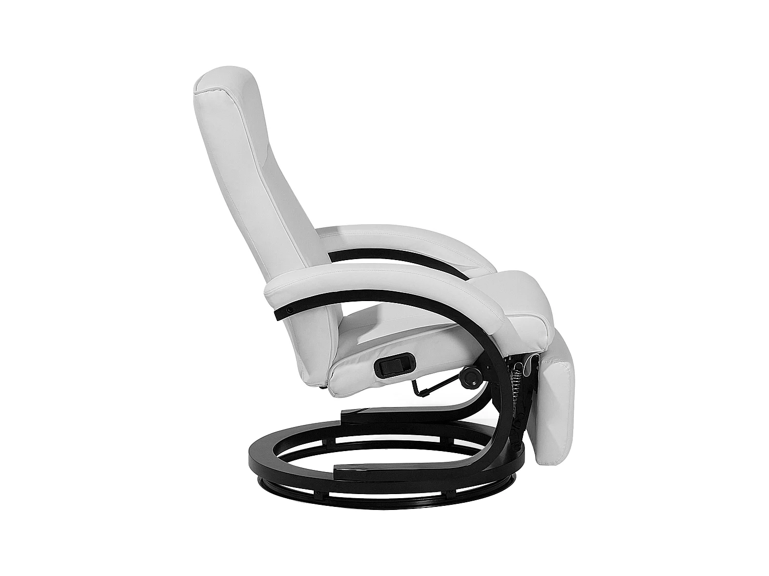 Fauteuil inclinable MIGHT Repose-pieds inclus Cuir PU Blanc