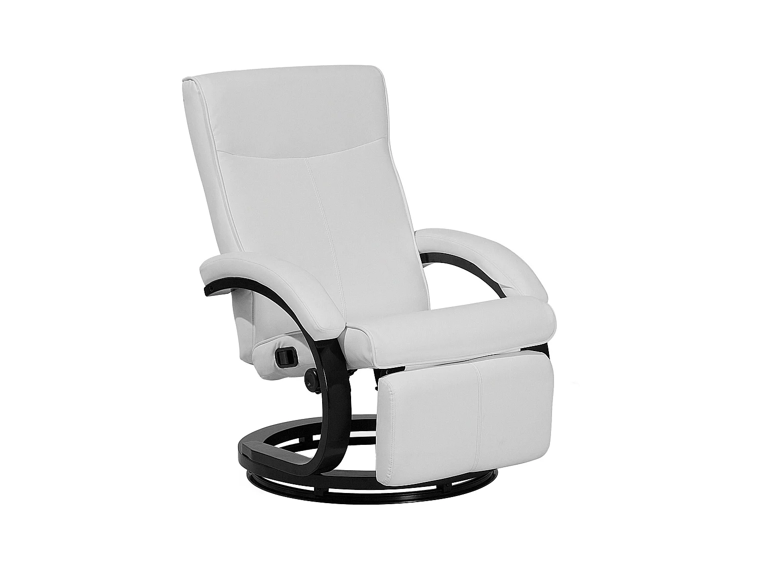 Fauteuil inclinable MIGHT Repose-pieds inclus Cuir PU Blanc
