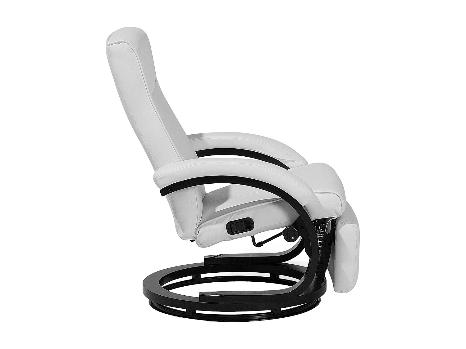 Fauteuil inclinable MIGHT Repose-pieds inclus Cuir PU Blanc