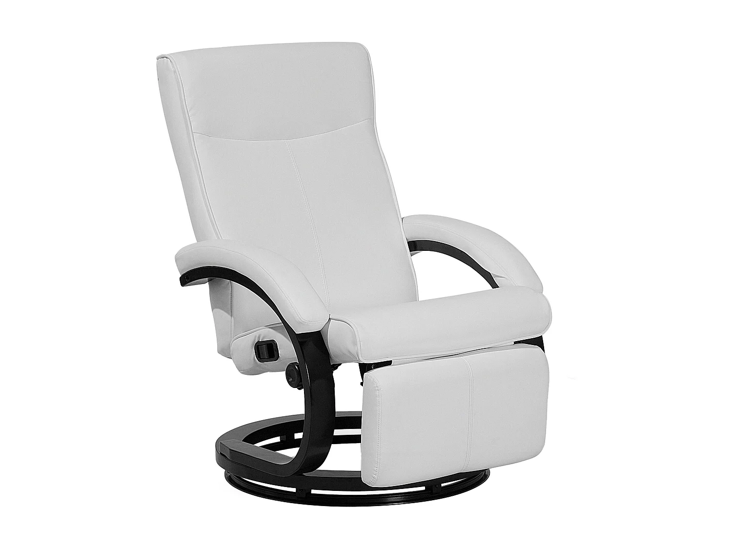 Fauteuil inclinable MIGHT Repose-pieds inclus Cuir PU Blanc