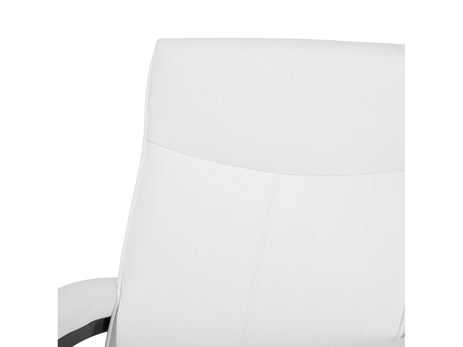 Fauteuil inclinable MIGHT Repose-pieds inclus Cuir PU Blanc