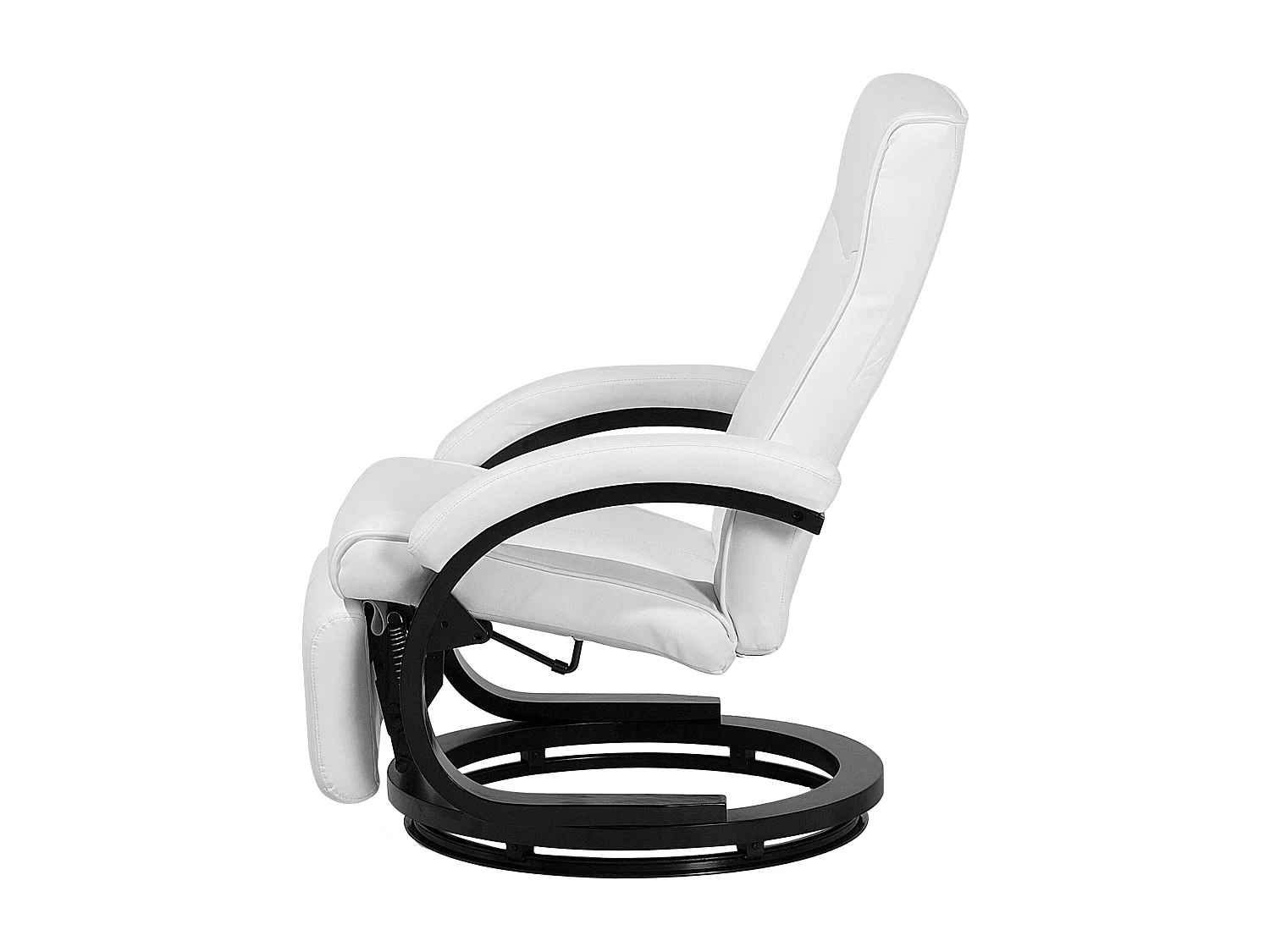 Fauteuil inclinable MIGHT Repose-pieds inclus Cuir PU Blanc