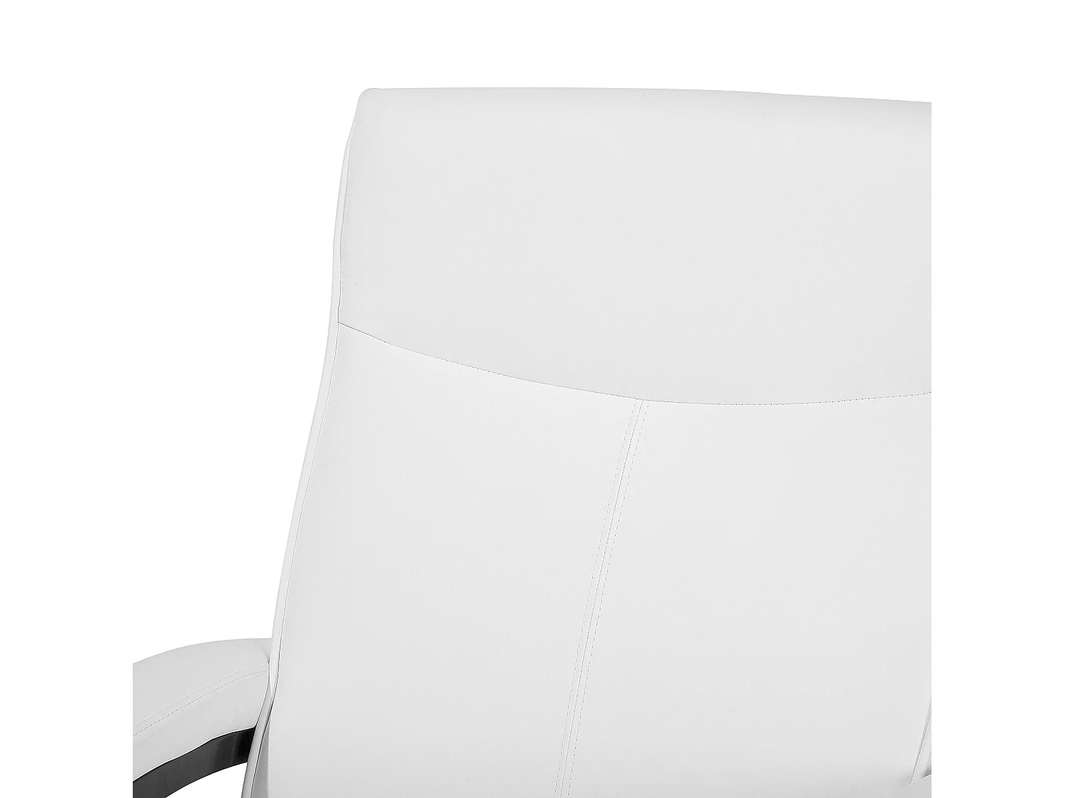 Fauteuil inclinable MIGHT Repose-pieds inclus Cuir PU Blanc