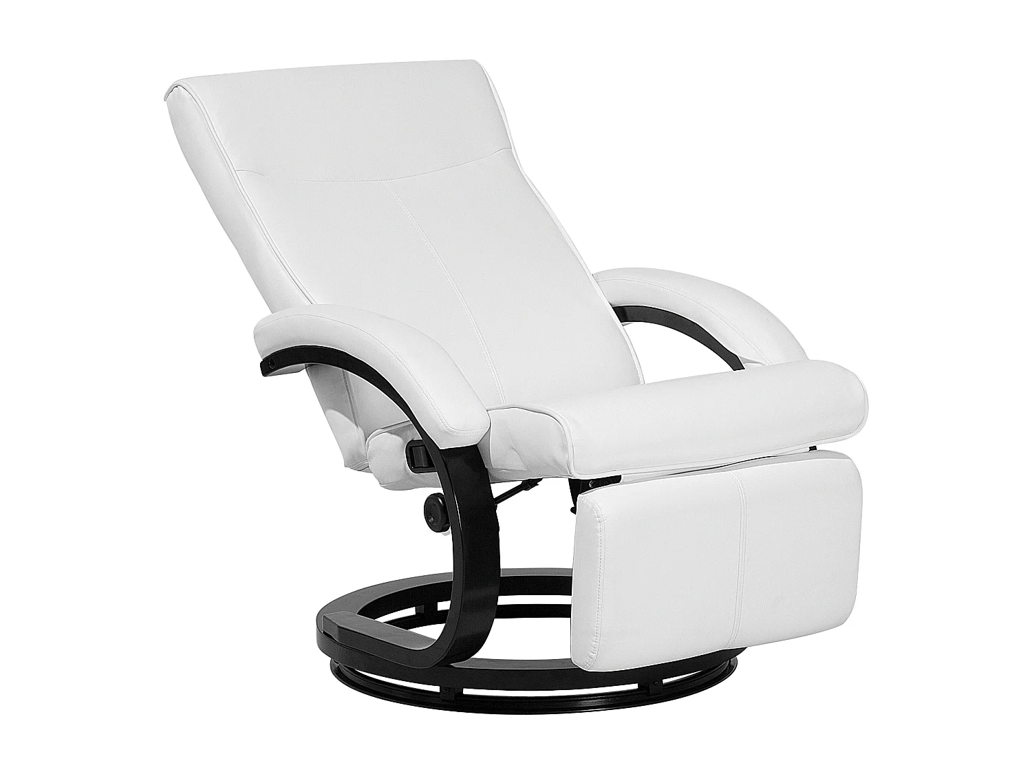 Fauteuil inclinable MIGHT Repose-pieds inclus Cuir PU Blanc