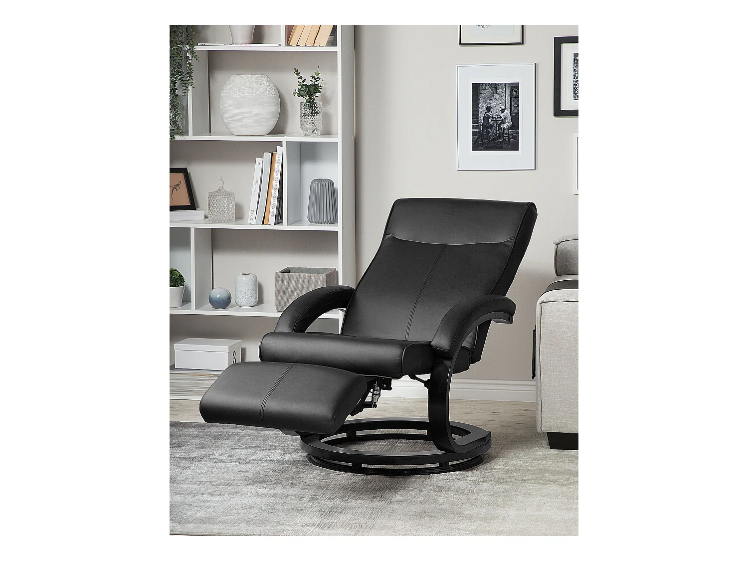 Relaxfauteuil MIGHT Kunstleer Zwart