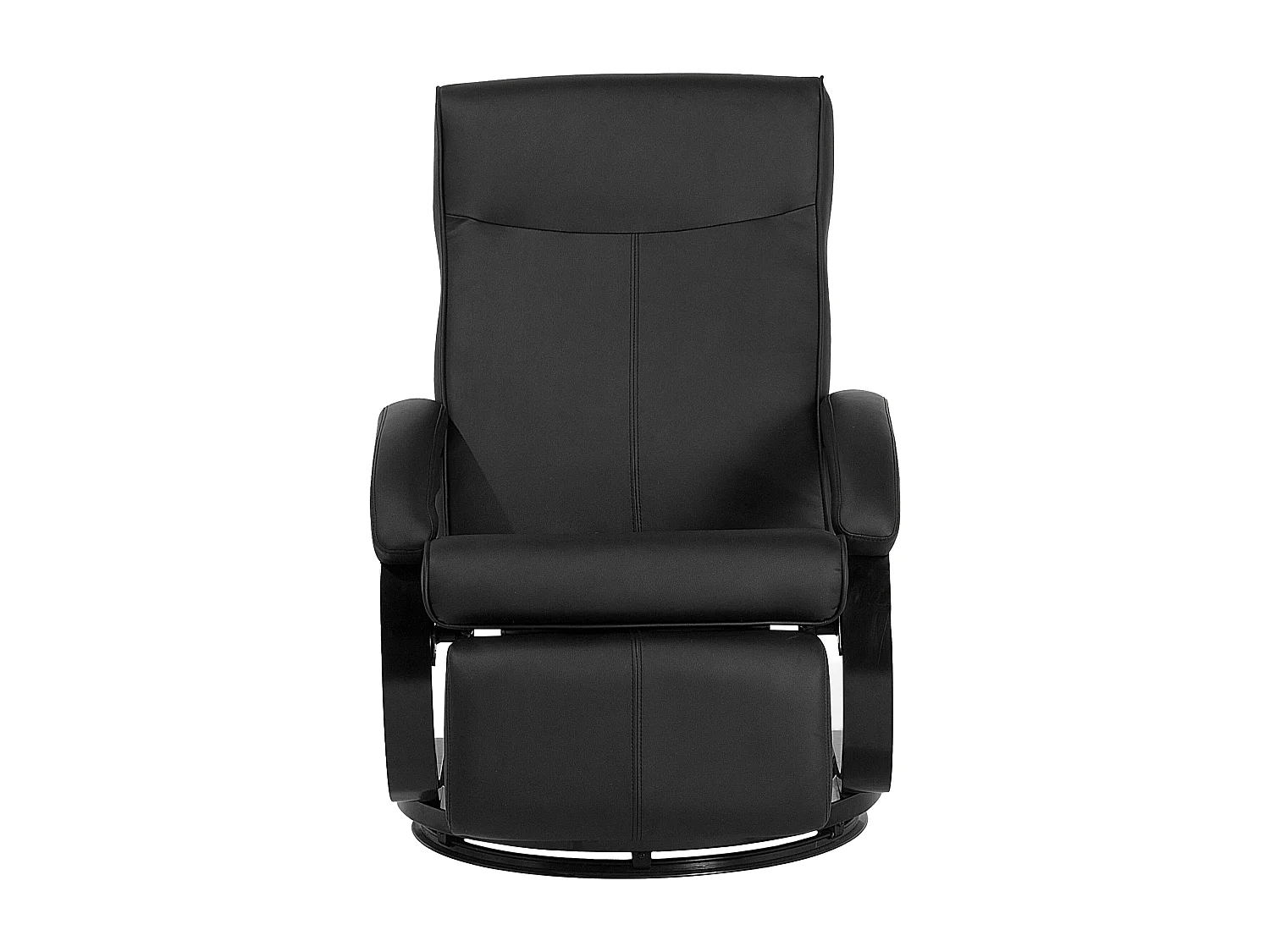 Fauteuil inclinable MIGHT Repose-pieds inclus Cuir PU Noir