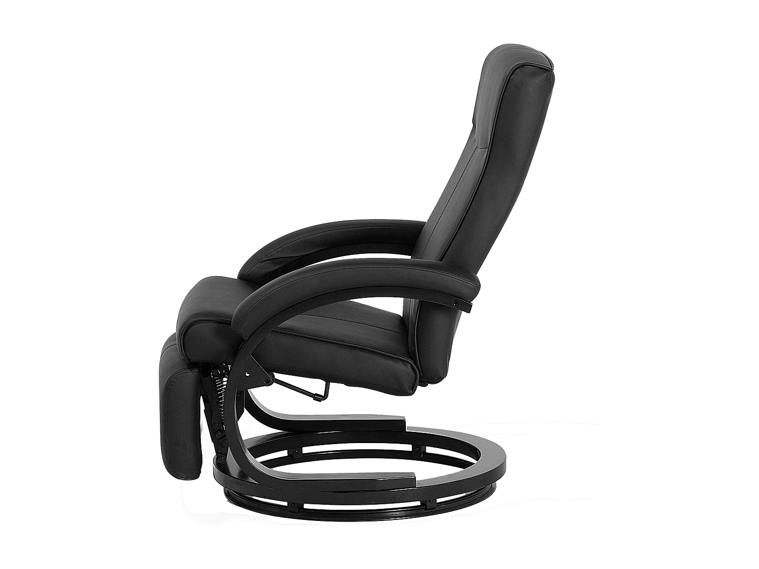 Bequemer Sessel Wippfunktion intergiertes Fußteil schwarz Might