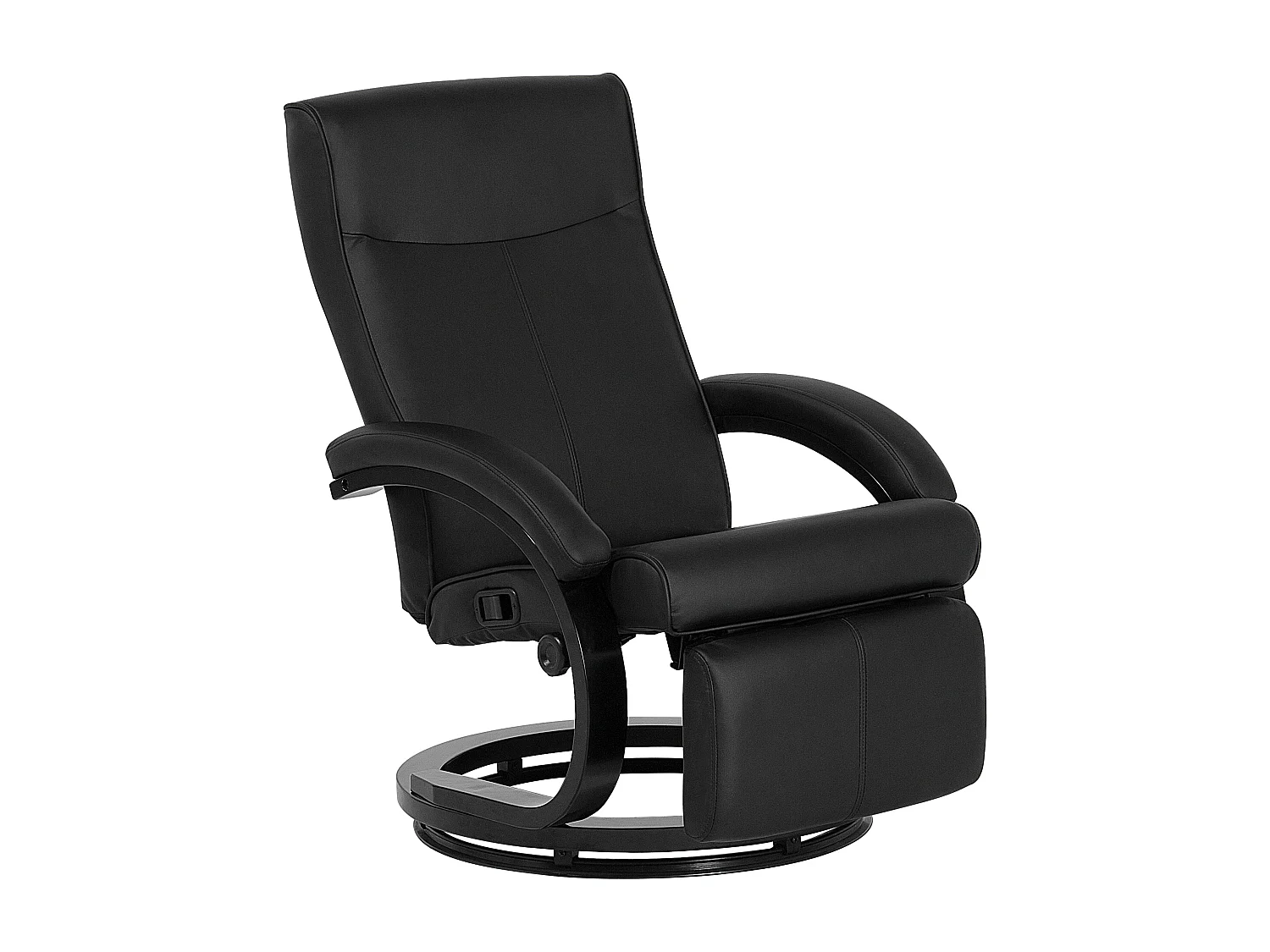 Fauteuil inclinable MIGHT Repose-pieds inclus Cuir PU Noir