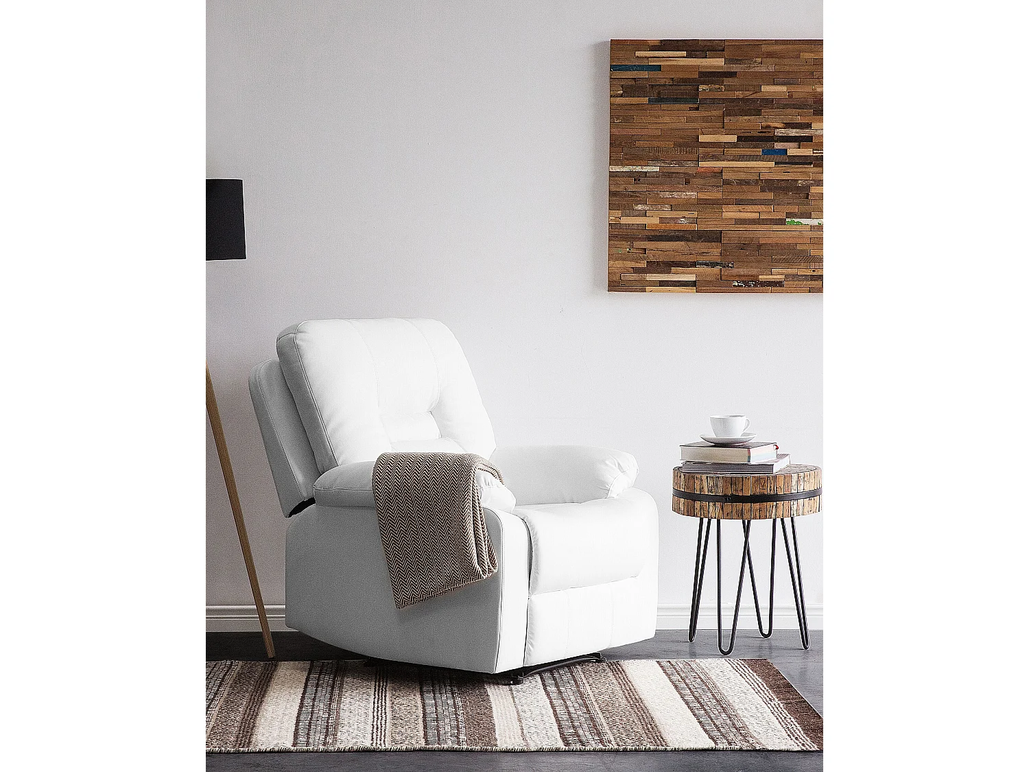 Relaxfauteuil BERGEN Kunstleer Wit