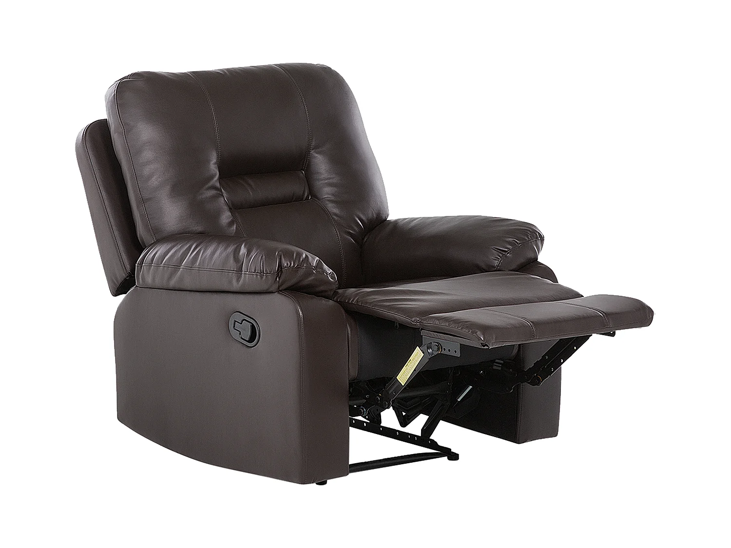 Fauteuil inclinable BERGEN Repose-pieds inclus Cuir PU Marron