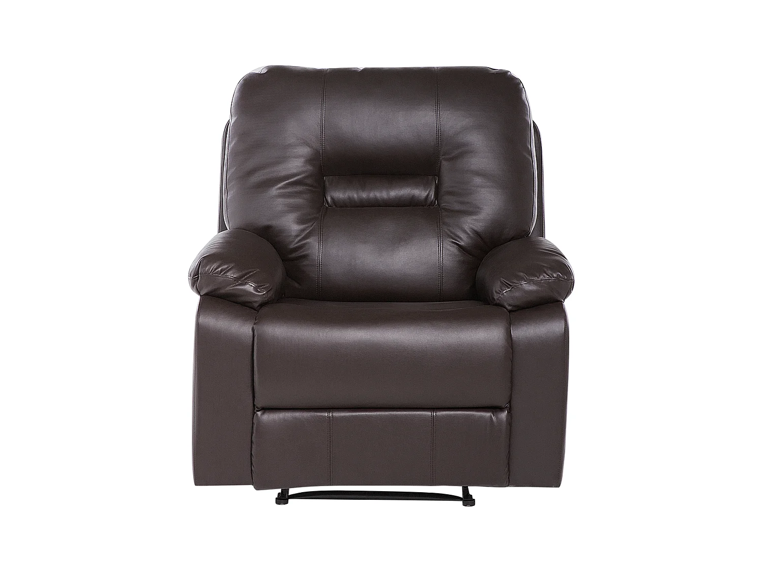 Fauteuil inclinable BERGEN Repose-pieds inclus Cuir PU Marron