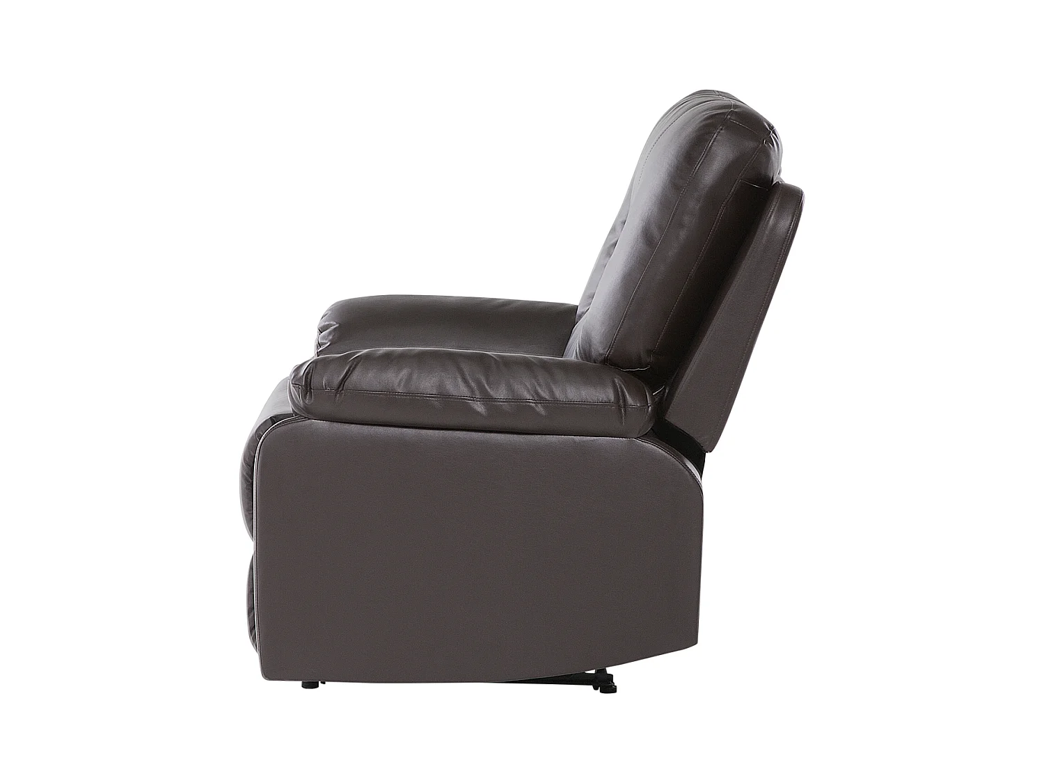 Fauteuil inclinable BERGEN Repose-pieds inclus Cuir PU Marron