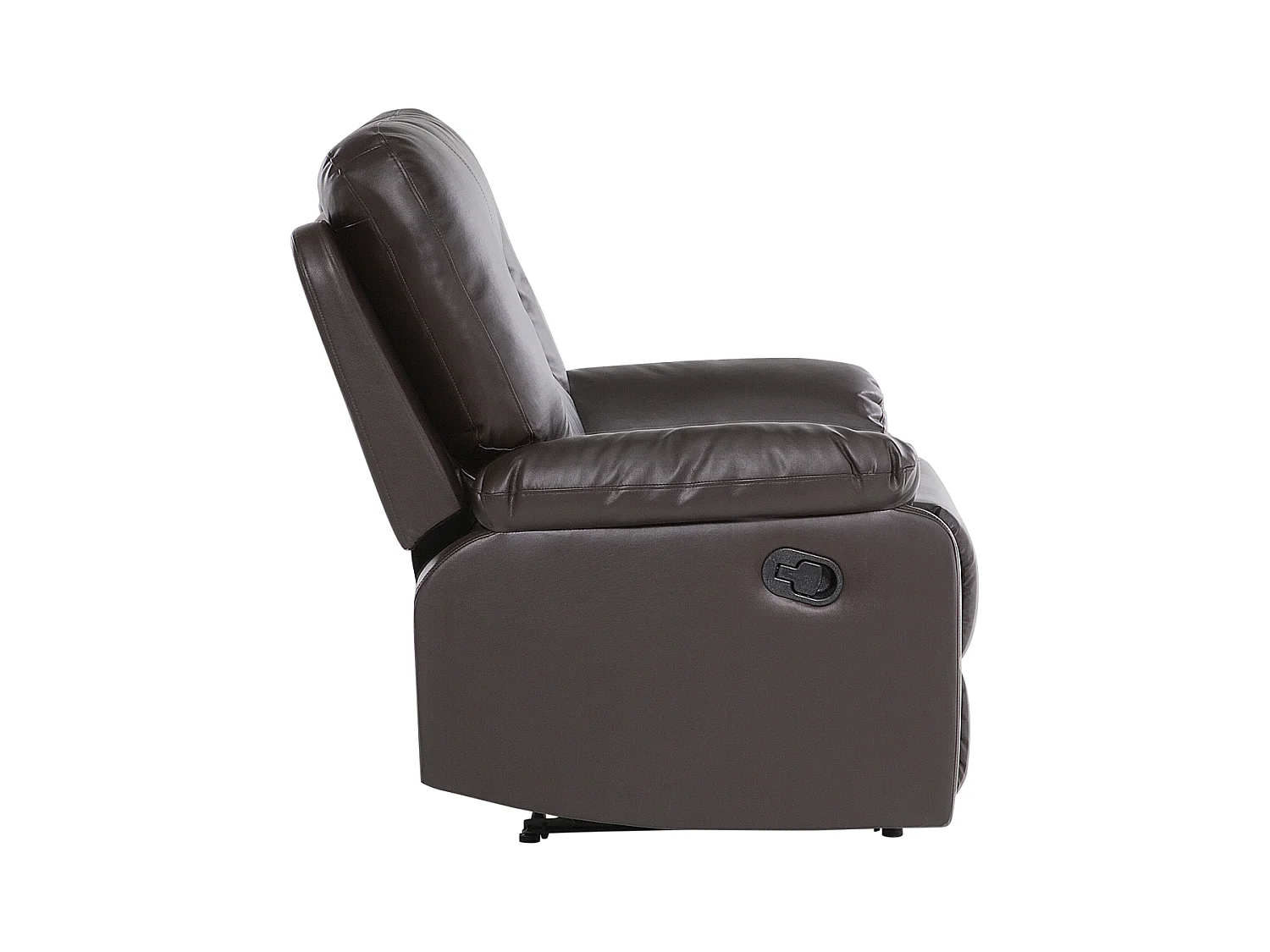 Fauteuil inclinable BERGEN Repose-pieds inclus Cuir PU Marron