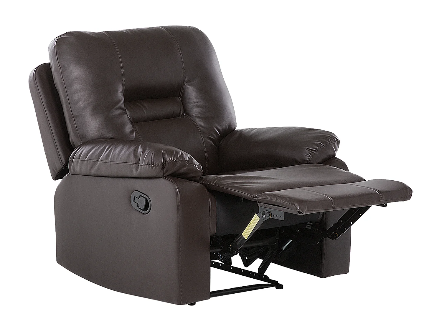 Fauteuil inclinable BERGEN Repose-pieds inclus Cuir PU Marron