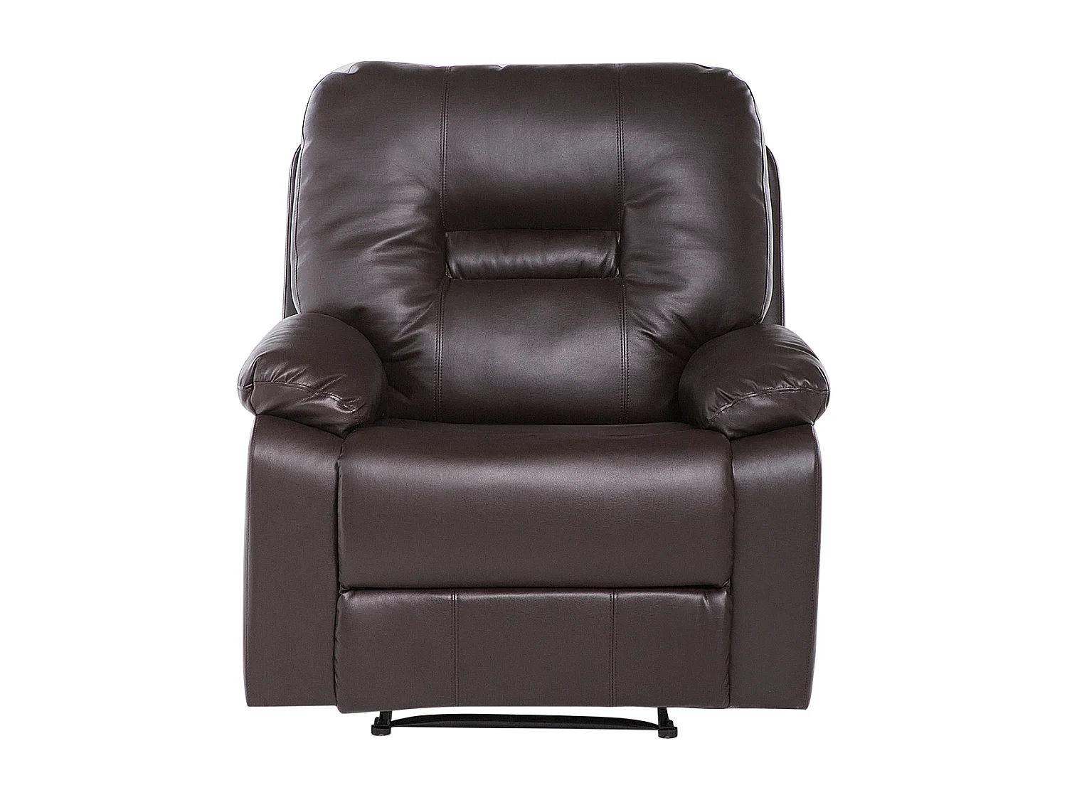Fauteuil inclinable BERGEN Repose-pieds inclus Cuir PU Marron