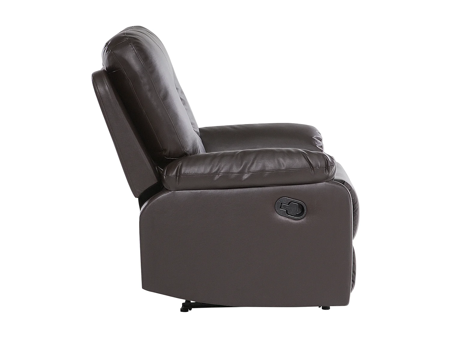 Fauteuil inclinable BERGEN Repose-pieds inclus Cuir PU Marron