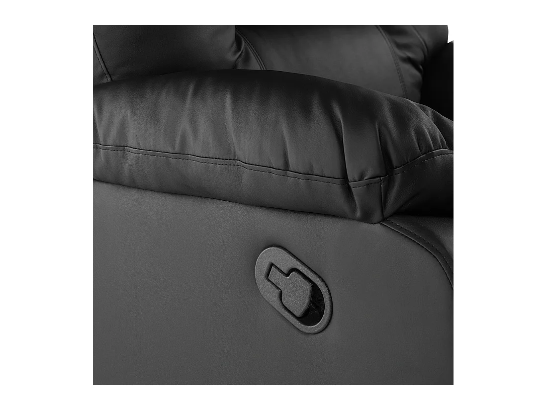 Relaxfauteuil BERGEN Kunstleer Zwart