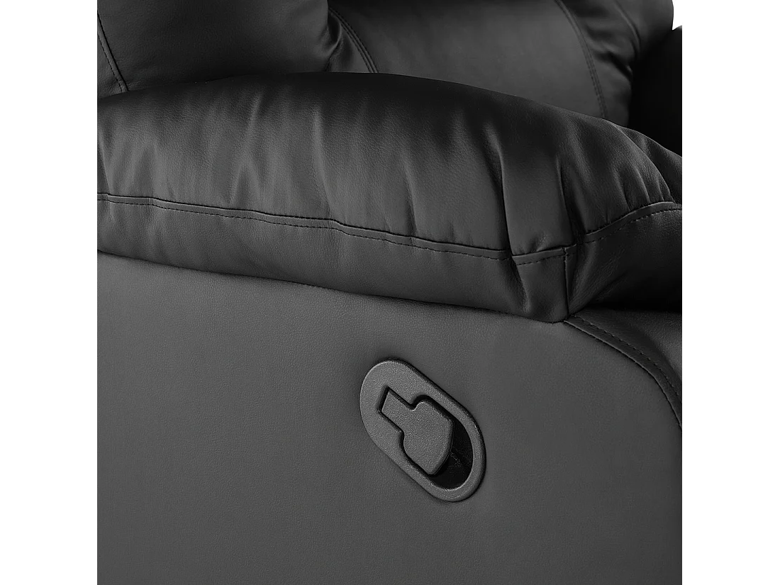 Relaxfauteuil BERGEN Kunstleer Zwart