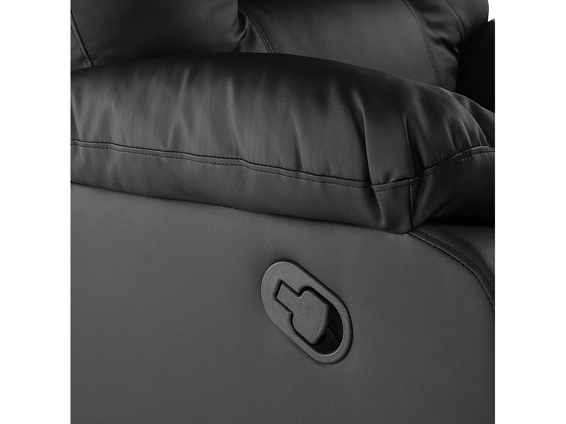 Relaxfauteuil BERGEN Kunstleer Zwart