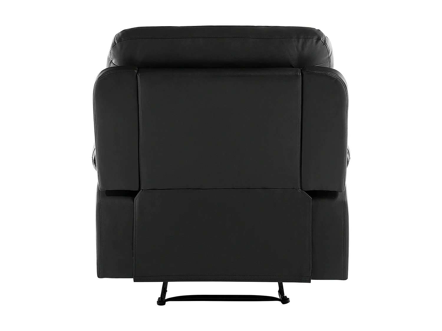 Fauteuil inclinable BERGEN Repose-pieds inclus Cuir PU Noir