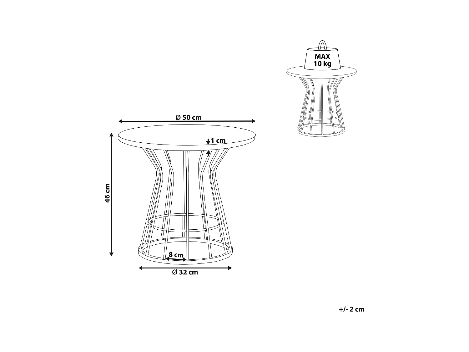 Table basse CONCAN Marbre blanc