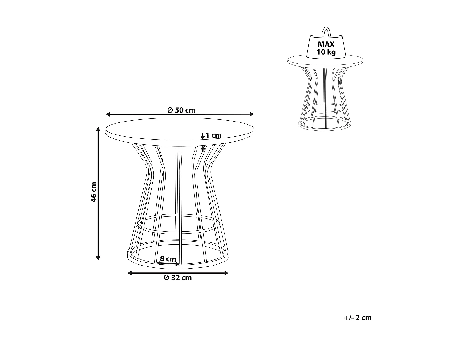 Table basse CONCAN Marbre blanc