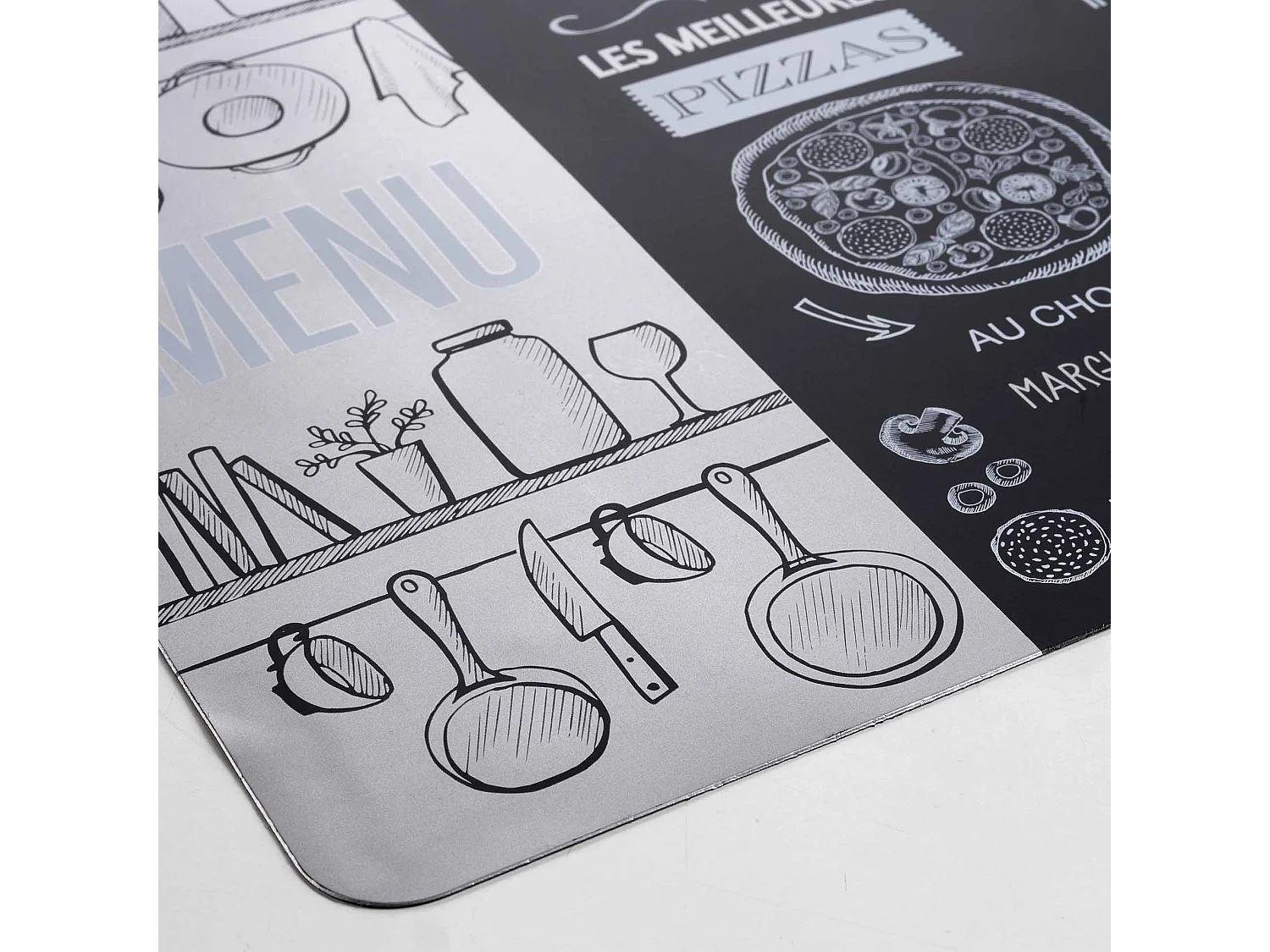 Set de table Menu de brasserie Argent