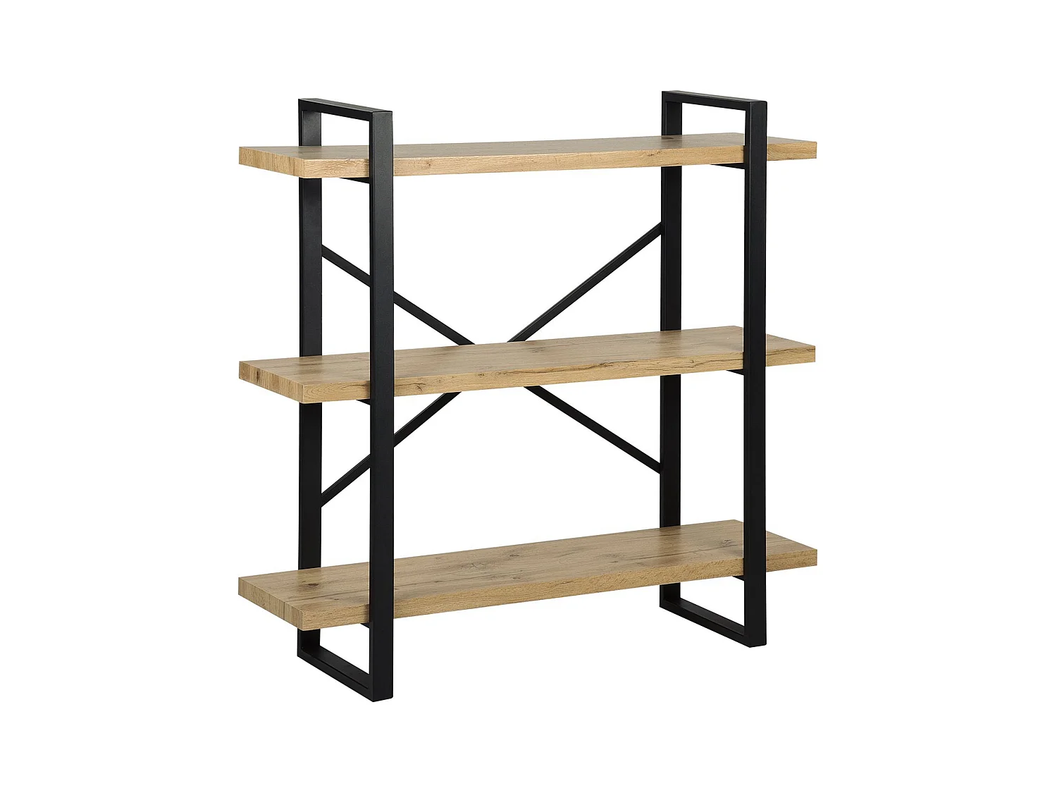 Étagère à 3 niveaux TIMBER 111 cm Marron clair