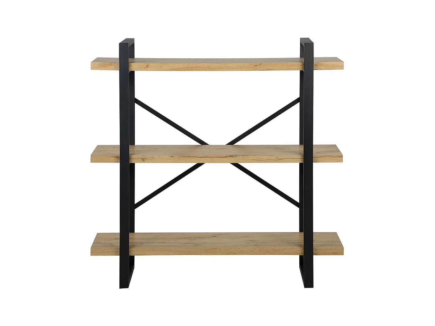 Étagère à 3 niveaux TIMBER 111 cm Marron clair