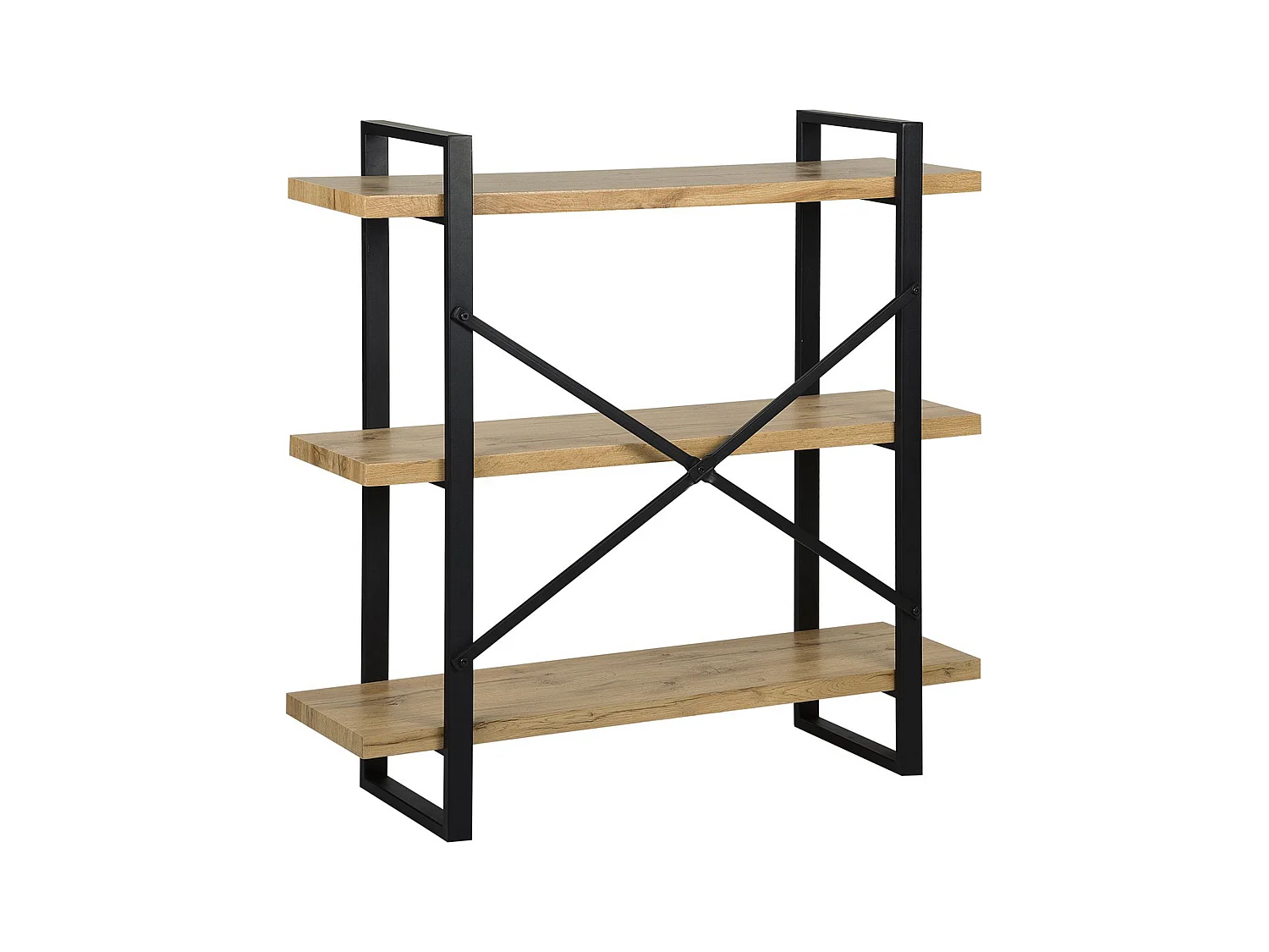 Étagère à 3 niveaux TIMBER 111 cm Marron clair