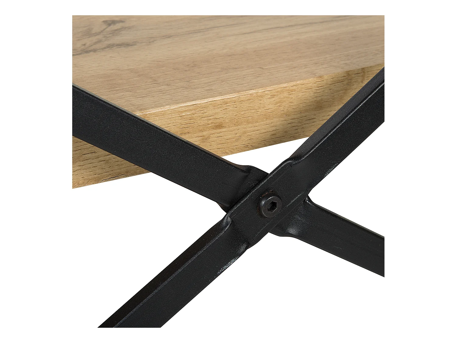 Étagère à 3 niveaux TIMBER 111 cm Marron clair