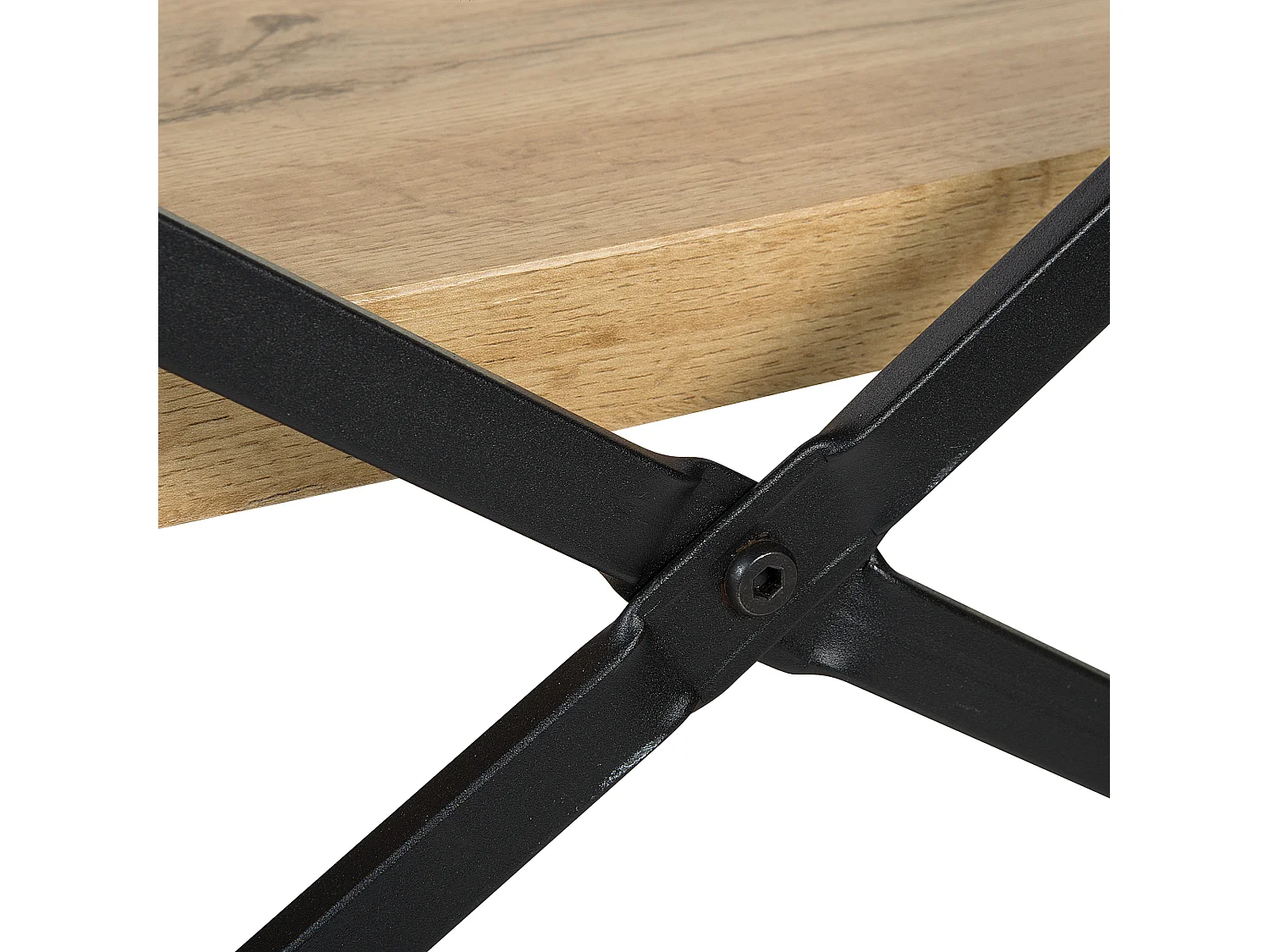 Modernes Bücherregal heller Holzfarbton 3 Regalböden industrieller Stil Timber