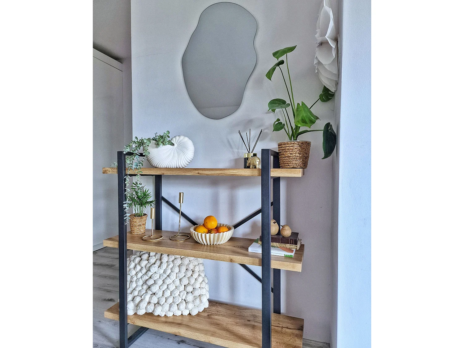 Boekenkast met 3 planken TIMBER 111 cm Lichtbruin