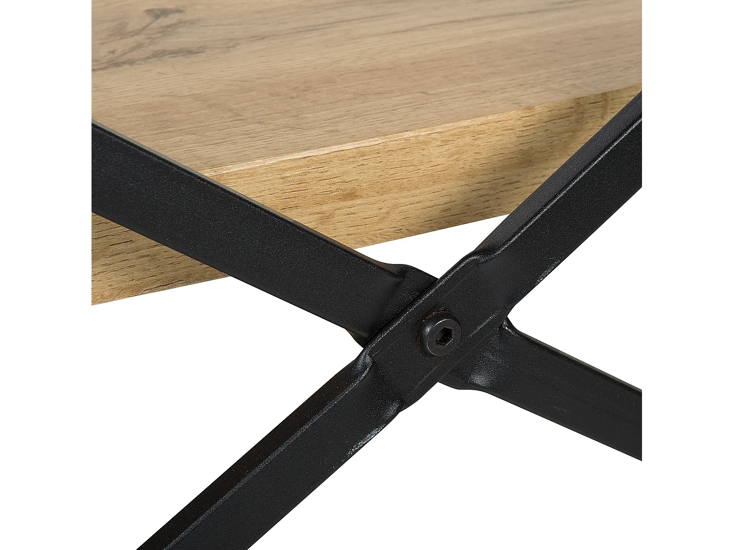 Étagère à 3 niveaux TIMBER 111 cm Marron clair