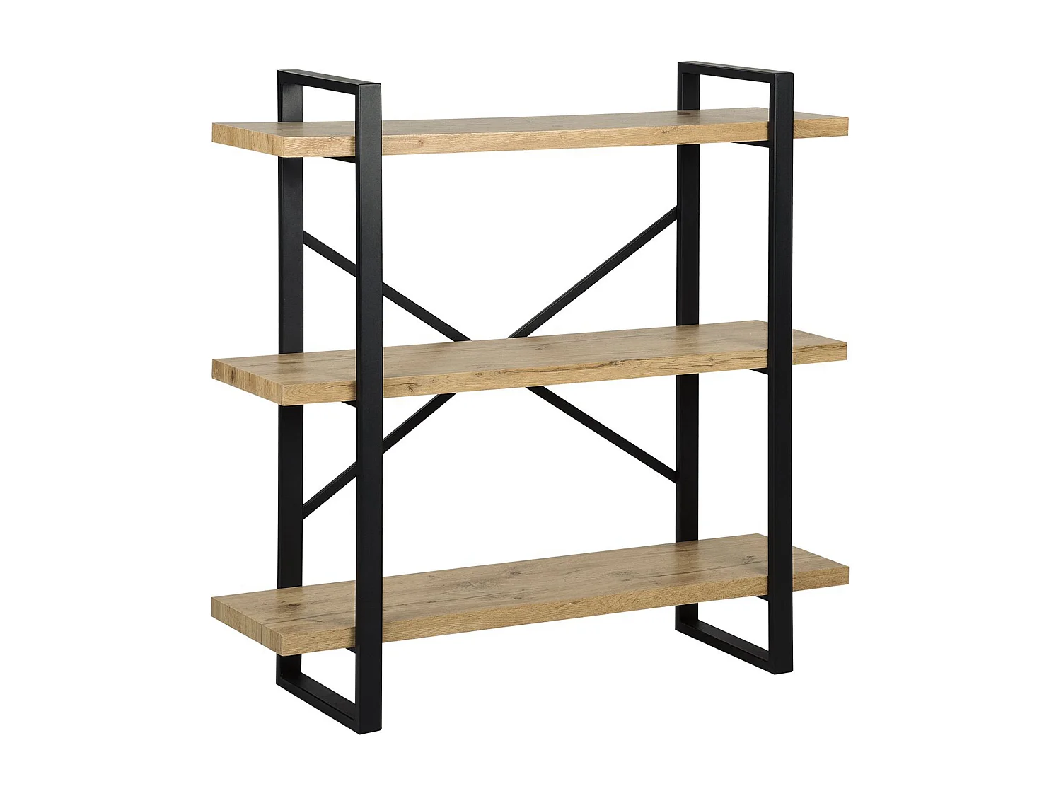 Bücherregal mit 3 Fächern TIMBER 111 cm Hellbraun