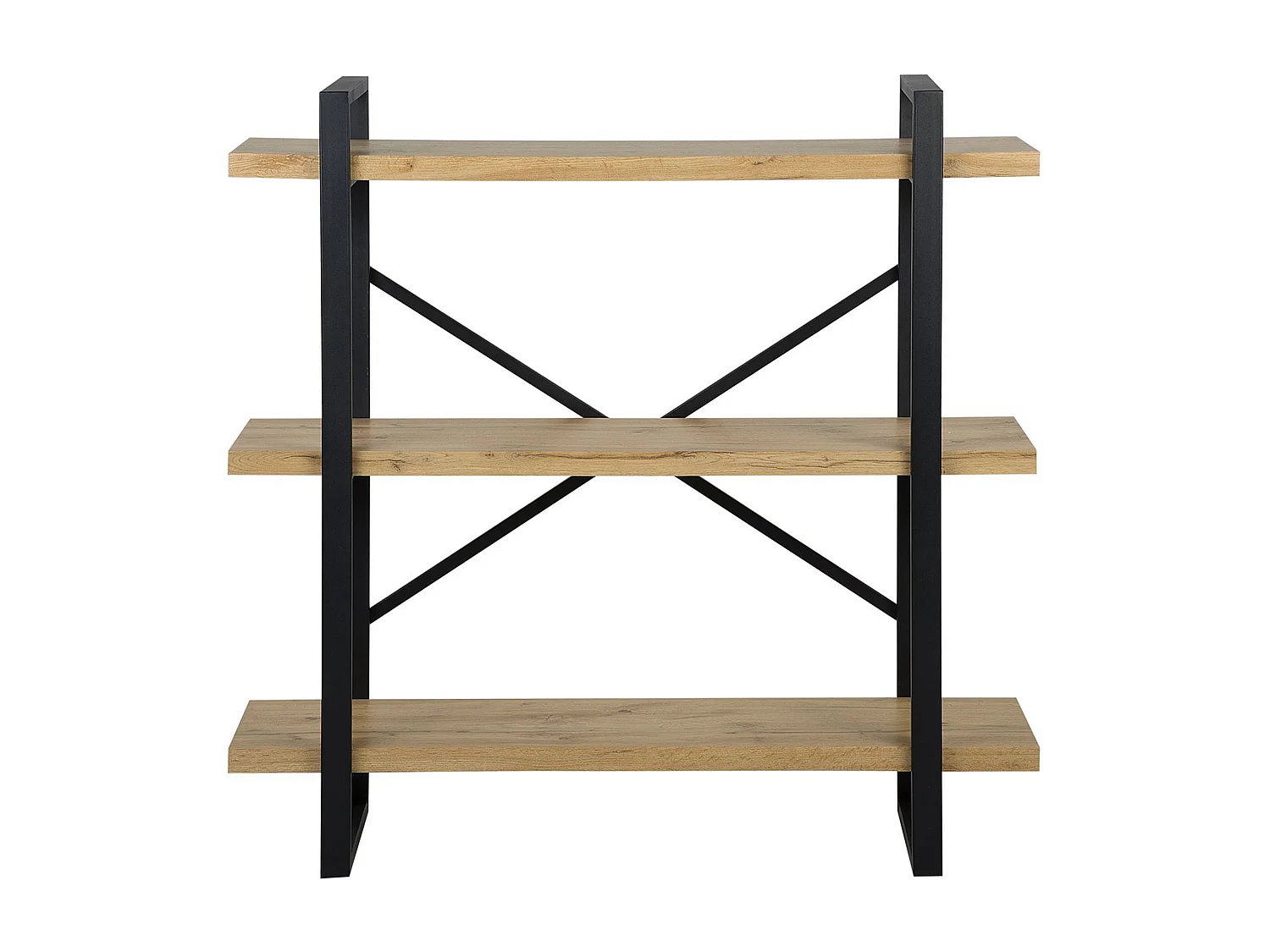Bücherregal mit 3 Fächern TIMBER 111 cm Hellbraun