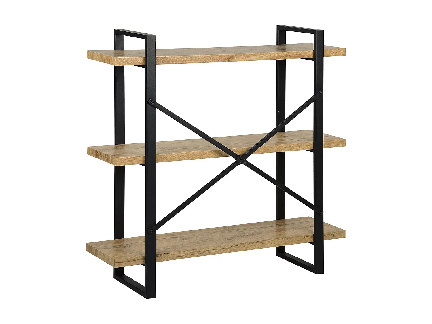 Bücherregal mit 3 Fächern TIMBER 111 cm Hellbraun