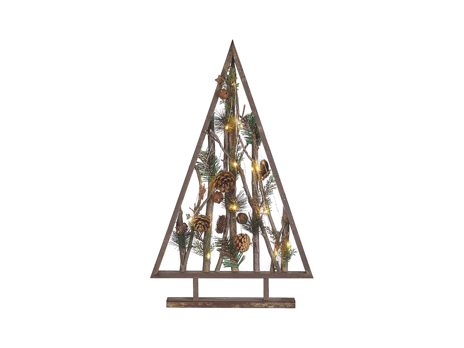 Décoration de Noël LED SVIDAL Arbre de Noël 62 cm Marron