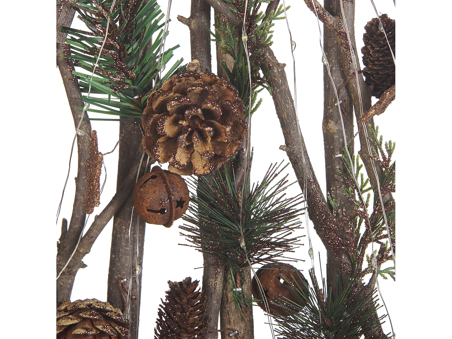 Décoration de Noël LED SVIDAL Arbre de Noël 62 cm Marron