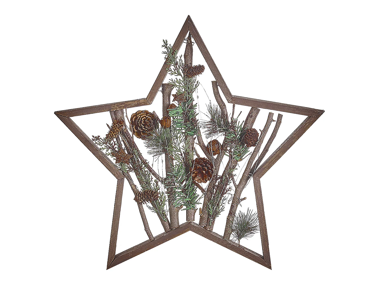 Figura decorativa LED legno scuro 46 cm DOKKA