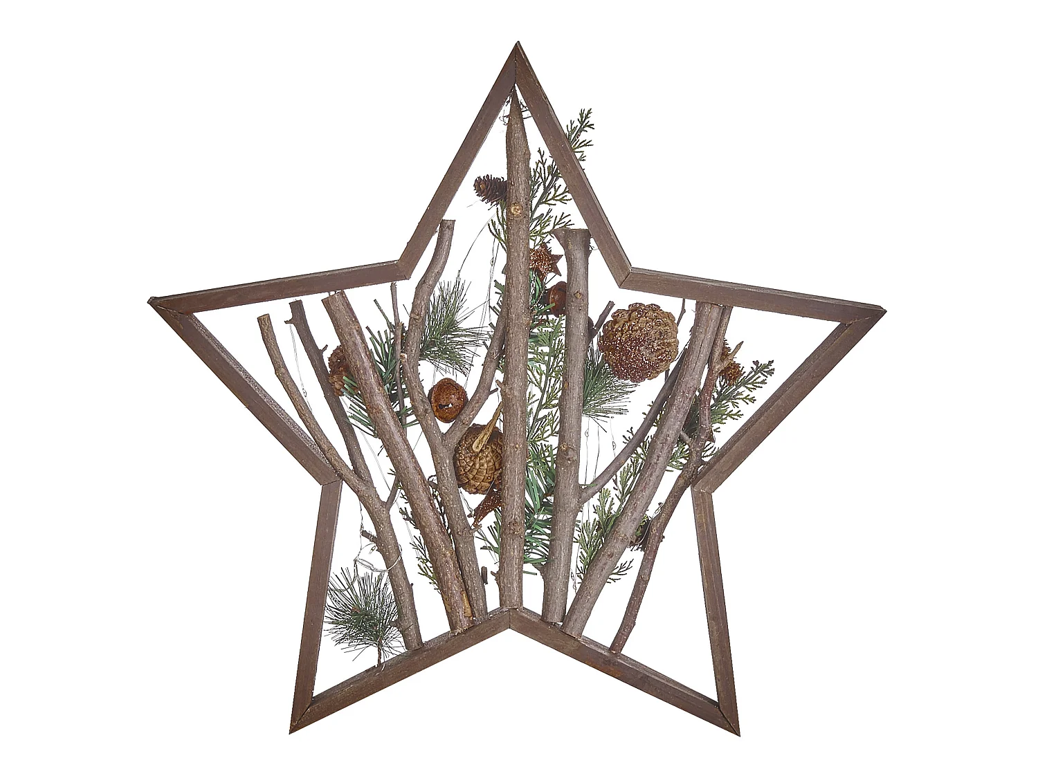 Figura decorativa LED legno scuro 46 cm DOKKA