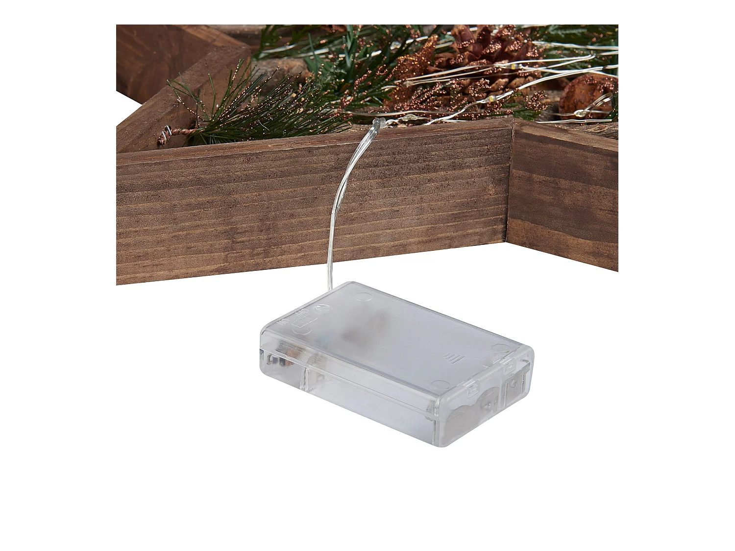 Figura decorativa LED legno scuro 46 cm DOKKA