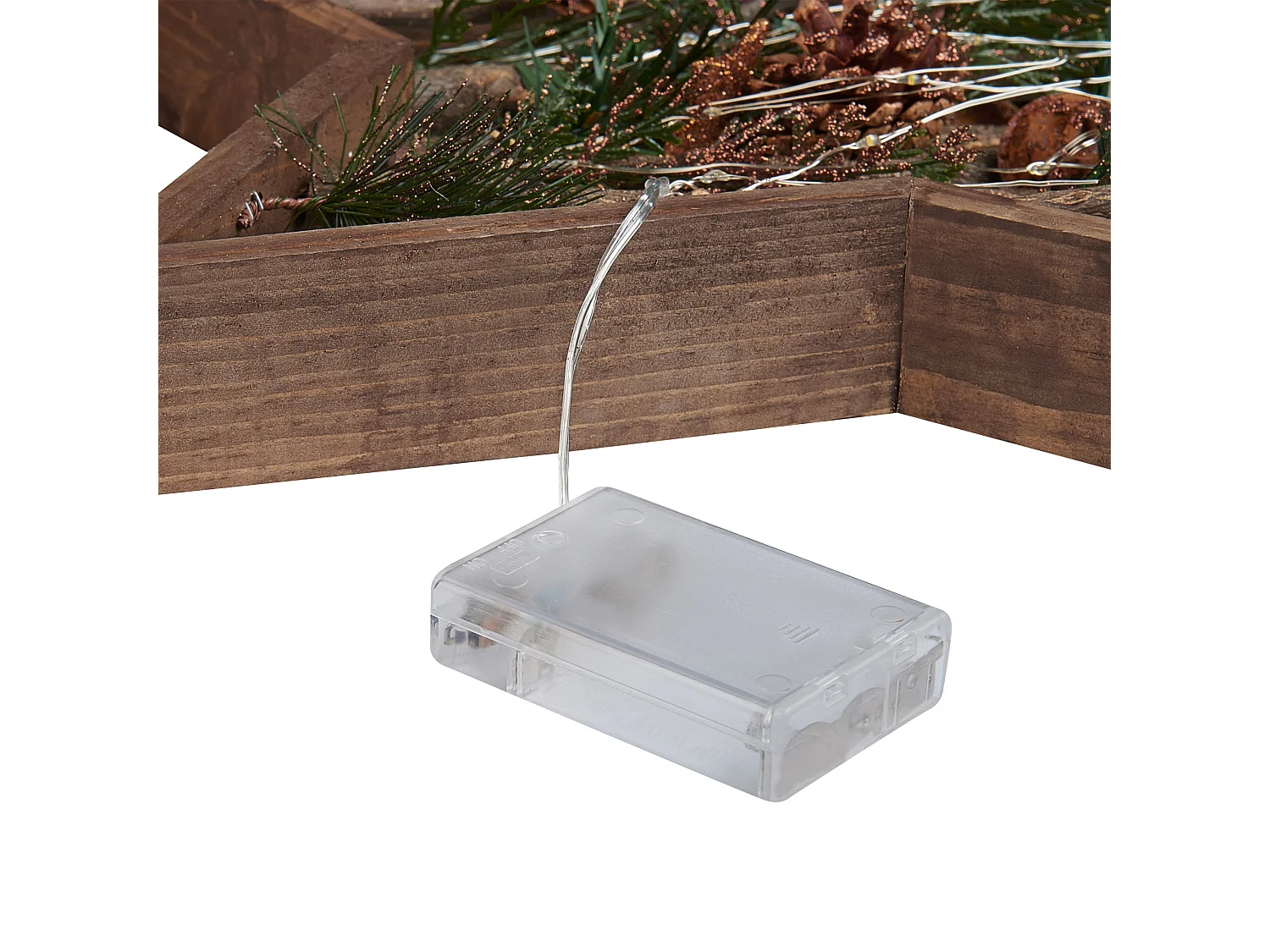 Décoration de Noël LED DOKKA Étoile 46 cm Marron