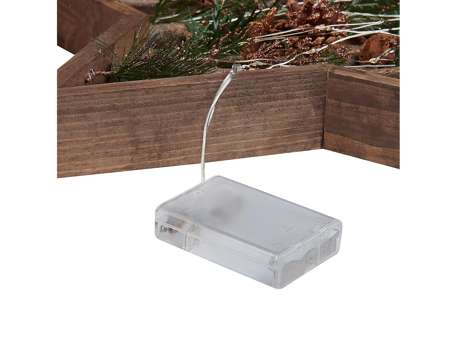 Figura decorativa LED legno scuro 46 cm DOKKA