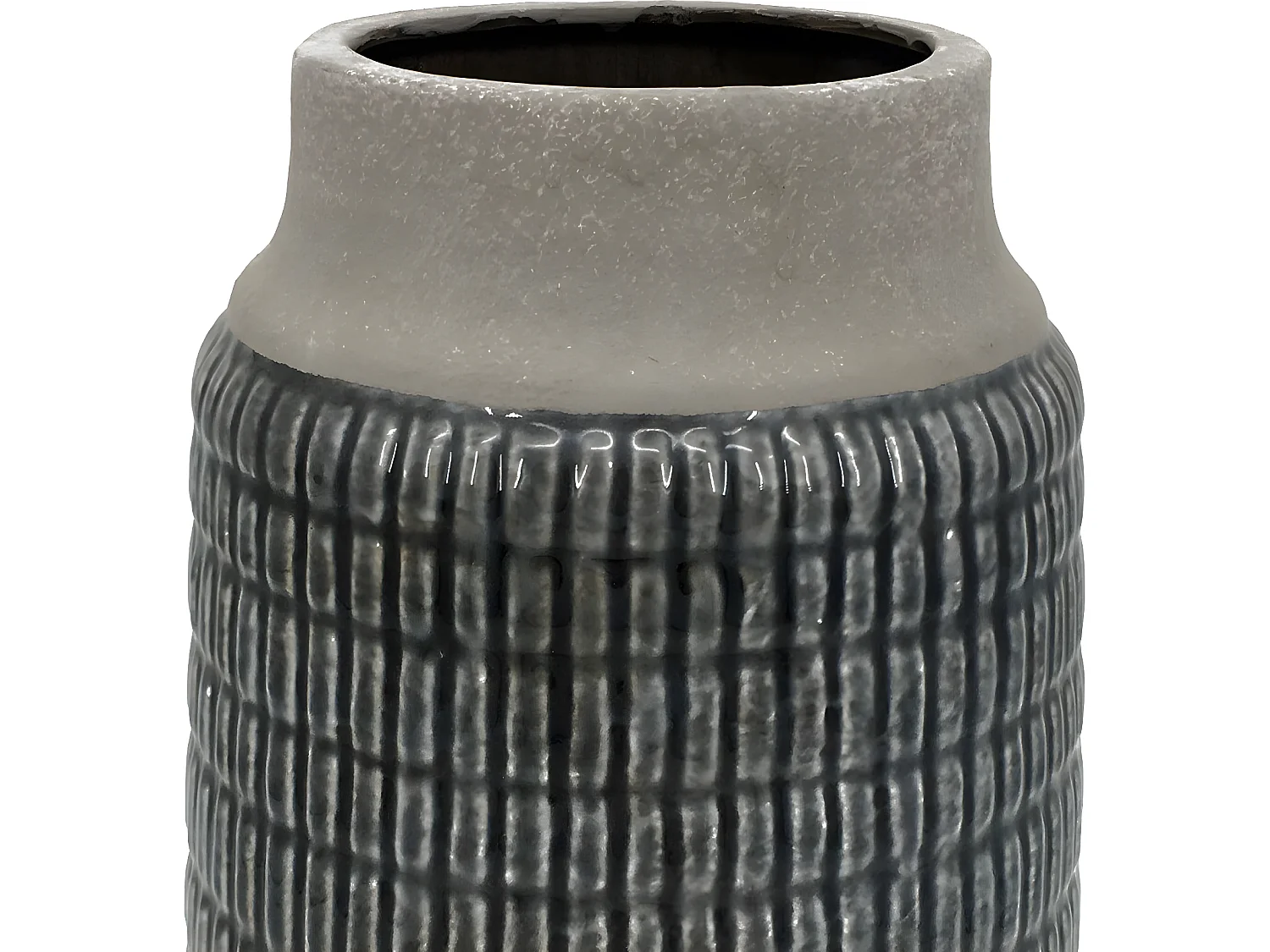 VASE EN CÉRAMIQUE COULEUR GRISE 20 x 20 x 33