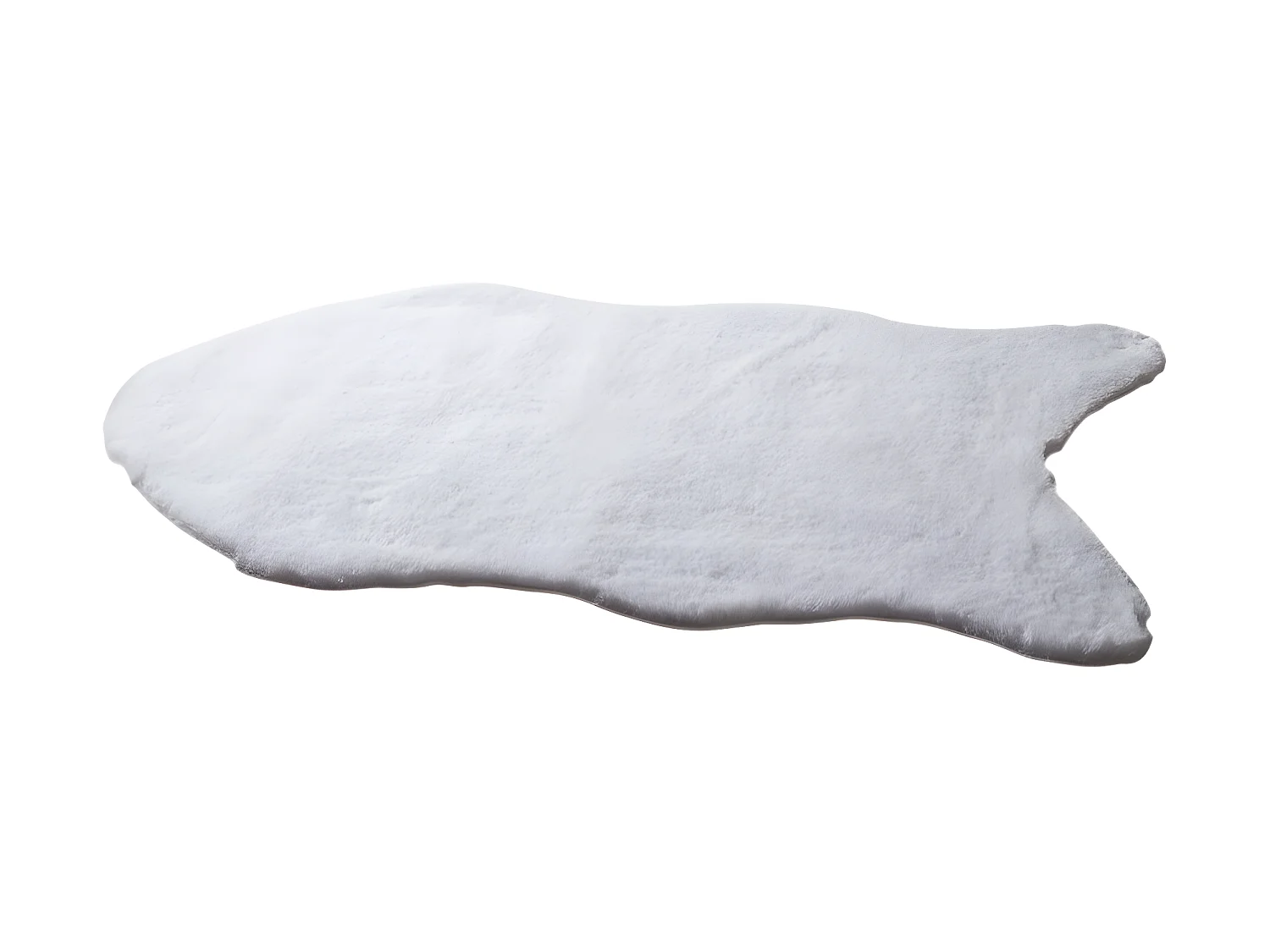 TAPIS IMITATION FOURRURE BLANC 60 x 90