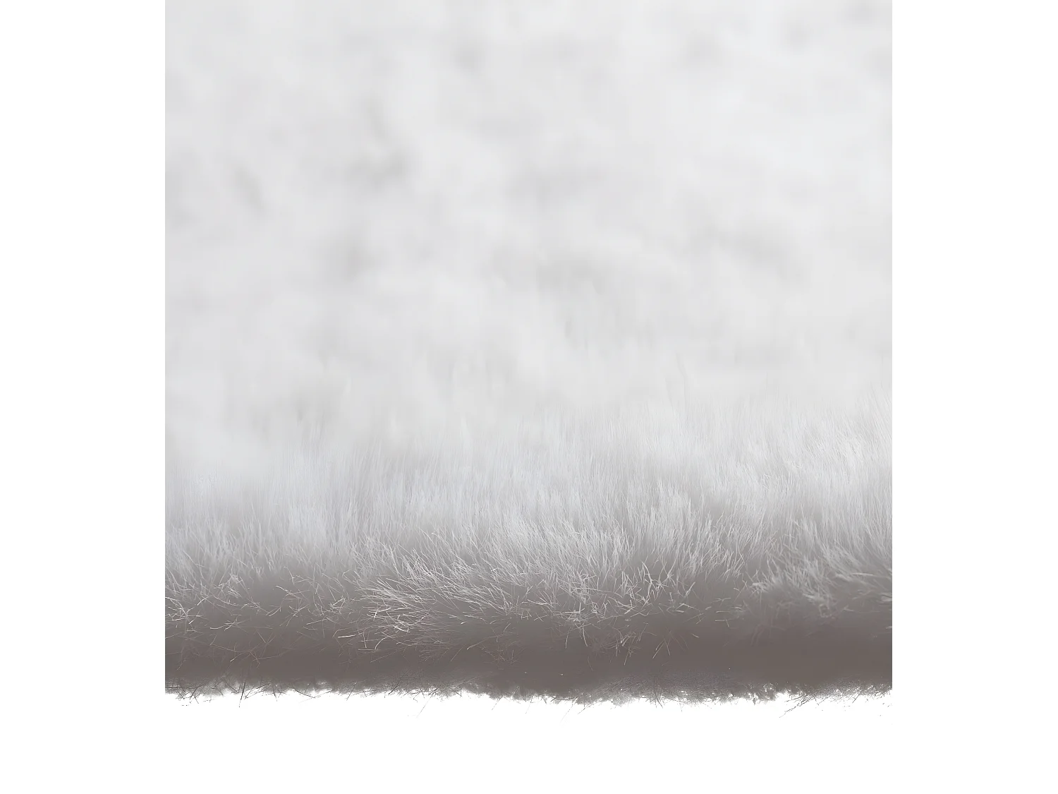 TAPIS IMITATION FOURRURE BLANC 60 x 90