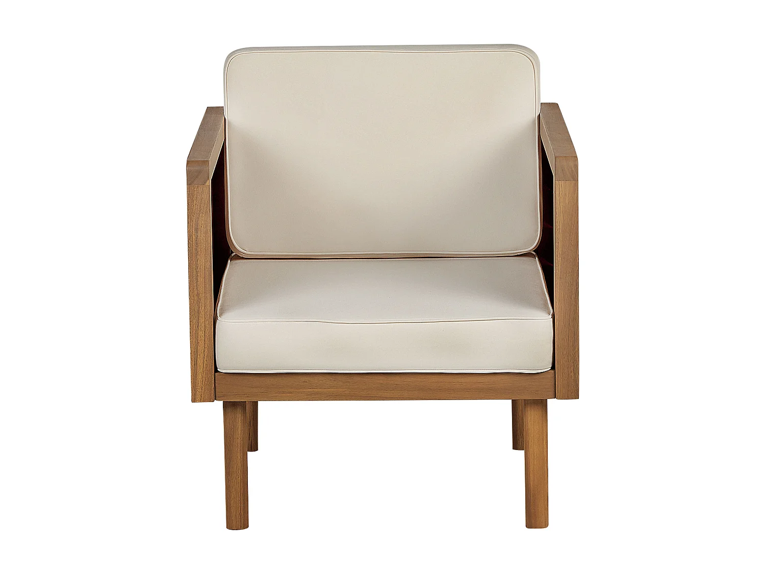Loungeset met tafel en ottomaan 6-zitter BARATTI Acaciahout Bruin