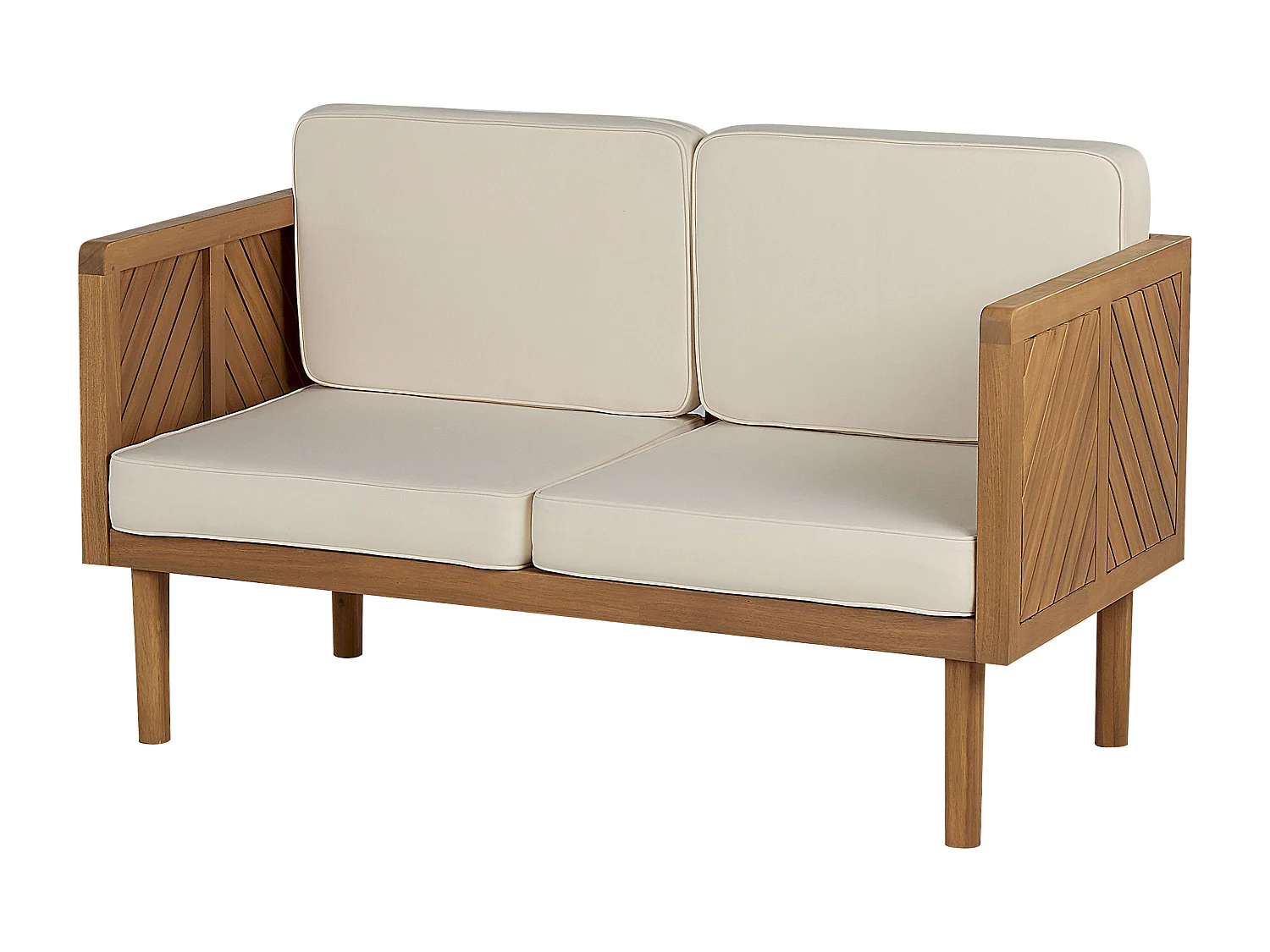 Loungeset met tafel en ottomaan 6-zitter BARATTI Acaciahout Bruin